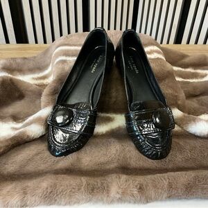 Kate Spade Black Women's Patent Leather Button Loafers Sz 9M